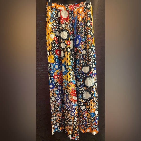 Saaksha & Kinni Blue Printed Mirror Trousers XS - Picture 6 of 16